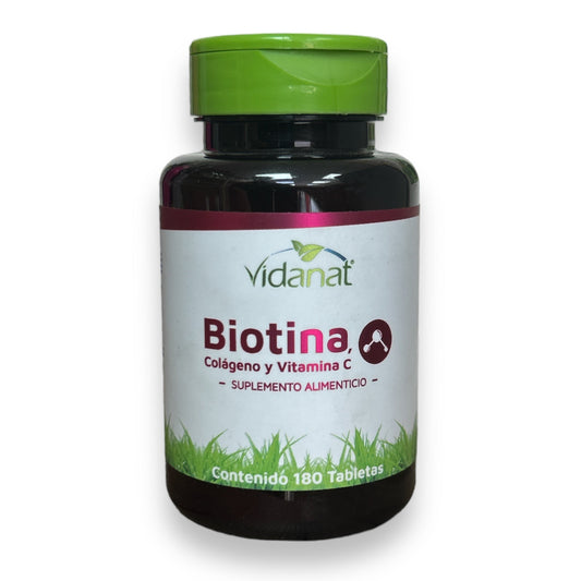 TAB BIOTINA COLAGENO Y VITAMINA C C/180 VIDANAT