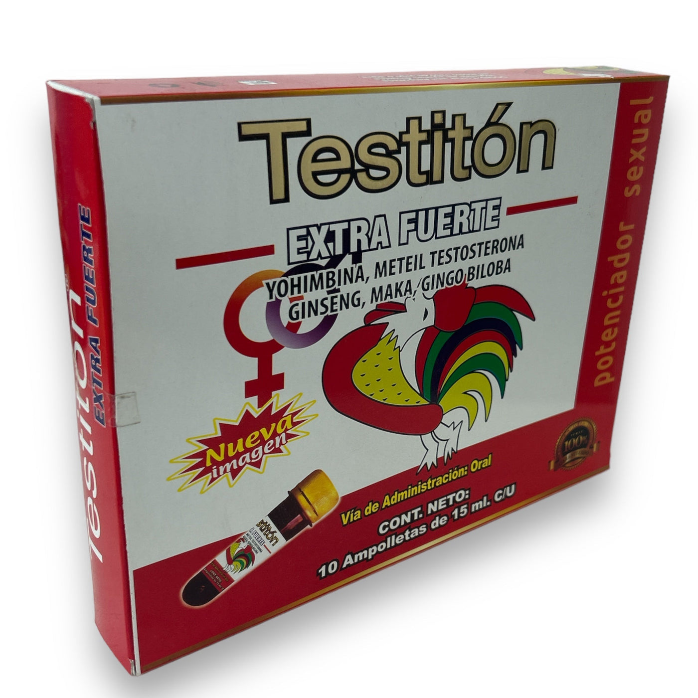 AMP TESTITÓN EXTRA FUERTE C/10 DE 15 ML THE KING NatuZem