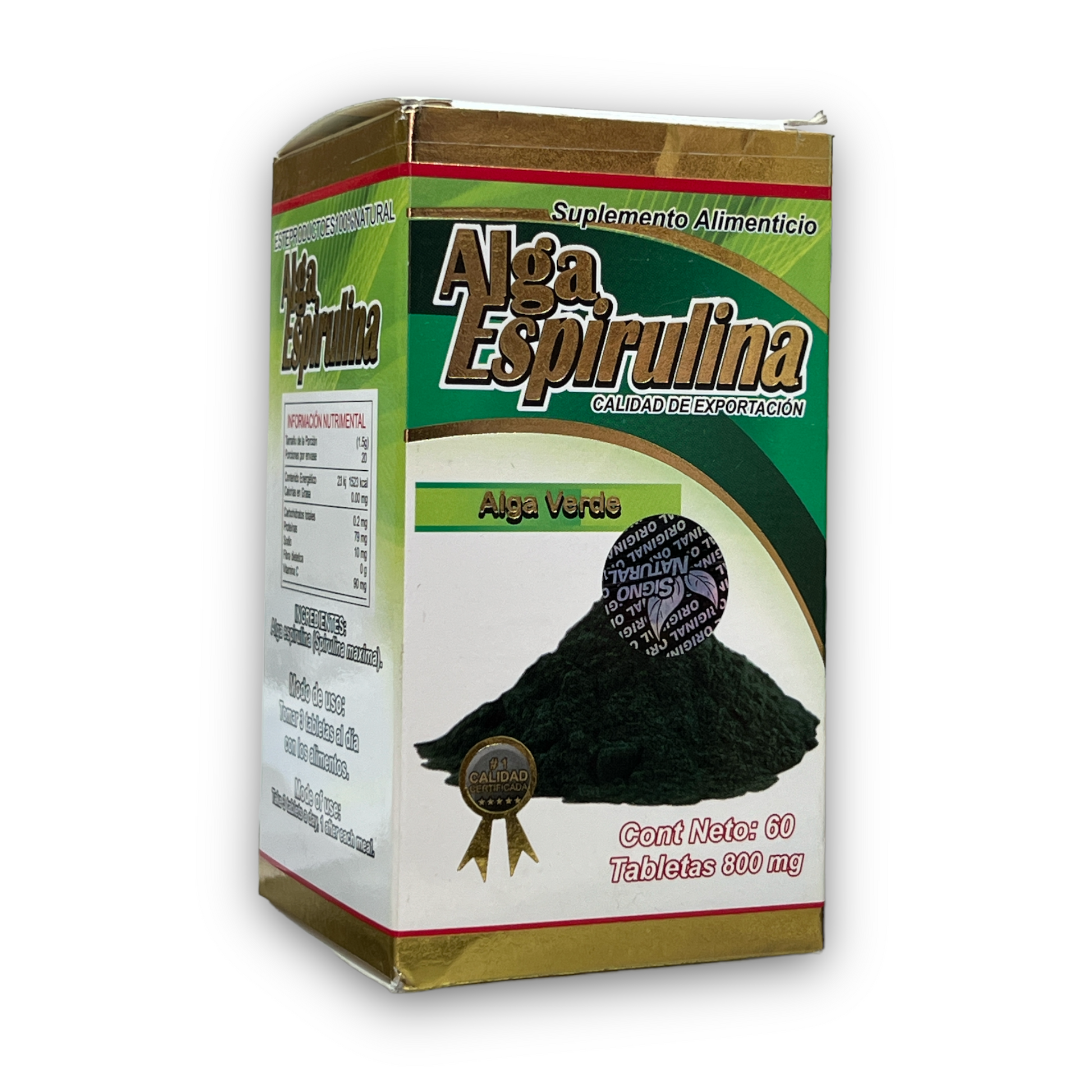 TAB ALGA ESPIRULINA C/60 SIGNO NATURAL NatuZem