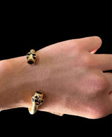 Pulsera Dorada Calavera Negra All In Men Joyeria