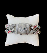 Pulsera Cubana Extra Gruesa Colores All In Men Joyeria