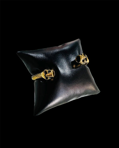 Pulsera Dorada Calavera Negra All In Men Joyeria