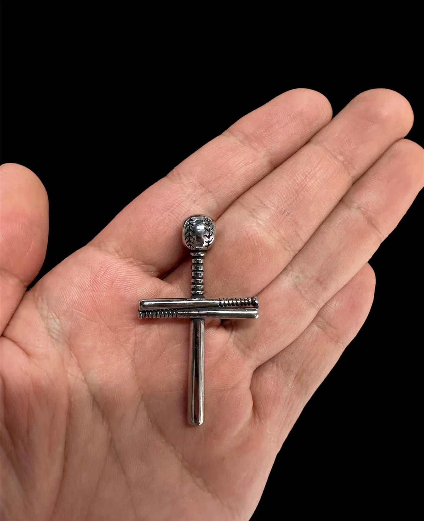 Dije Cruz Beisbol Plata All In Men Joyeria