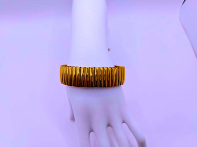 BB0005 - Pulsera Acero Inoxidable Elástica Ajustable Chapa Oro 10k Calenbi Calenbi Joyería