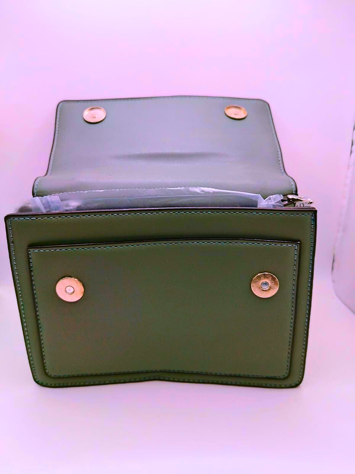 BG0002 - Bolsa Hombro Pequeña Cuero Verde Calenbi