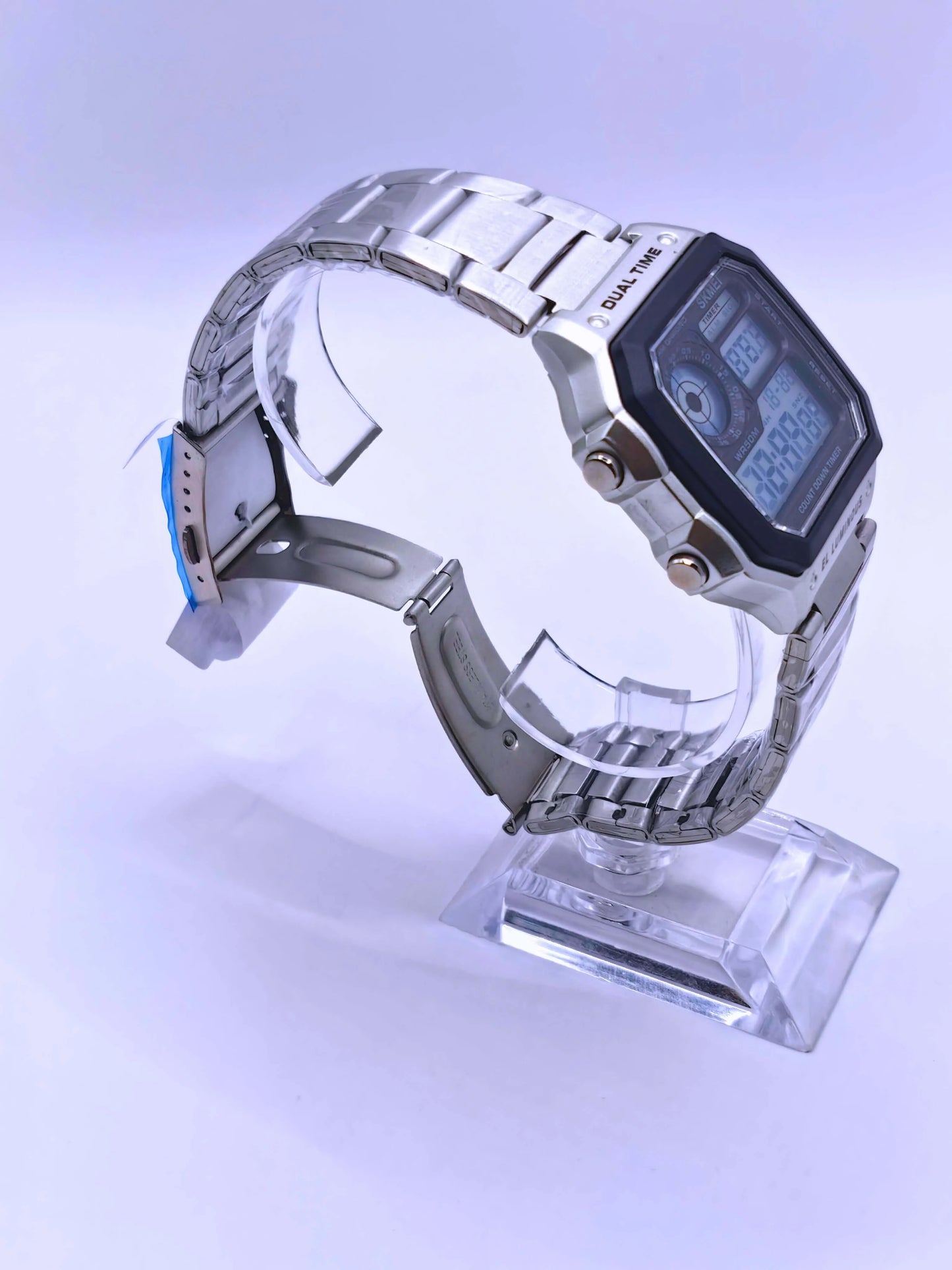 WA0007 - Reloj Digital Acero inoxidable Plata SKMEI Calenbi Joyería
