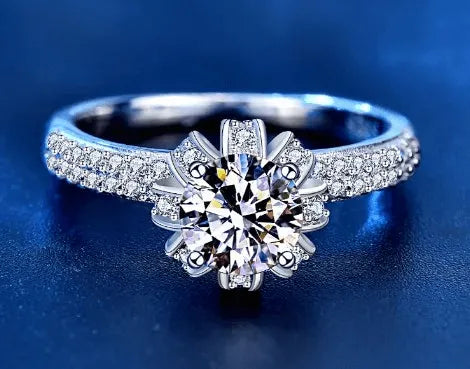 Anillo Plata Esterlina 925 Moissanita - Calenbi SR0068