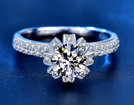 Anillo Plata Esterlina 925 Moissanita - Calenbi SR0068