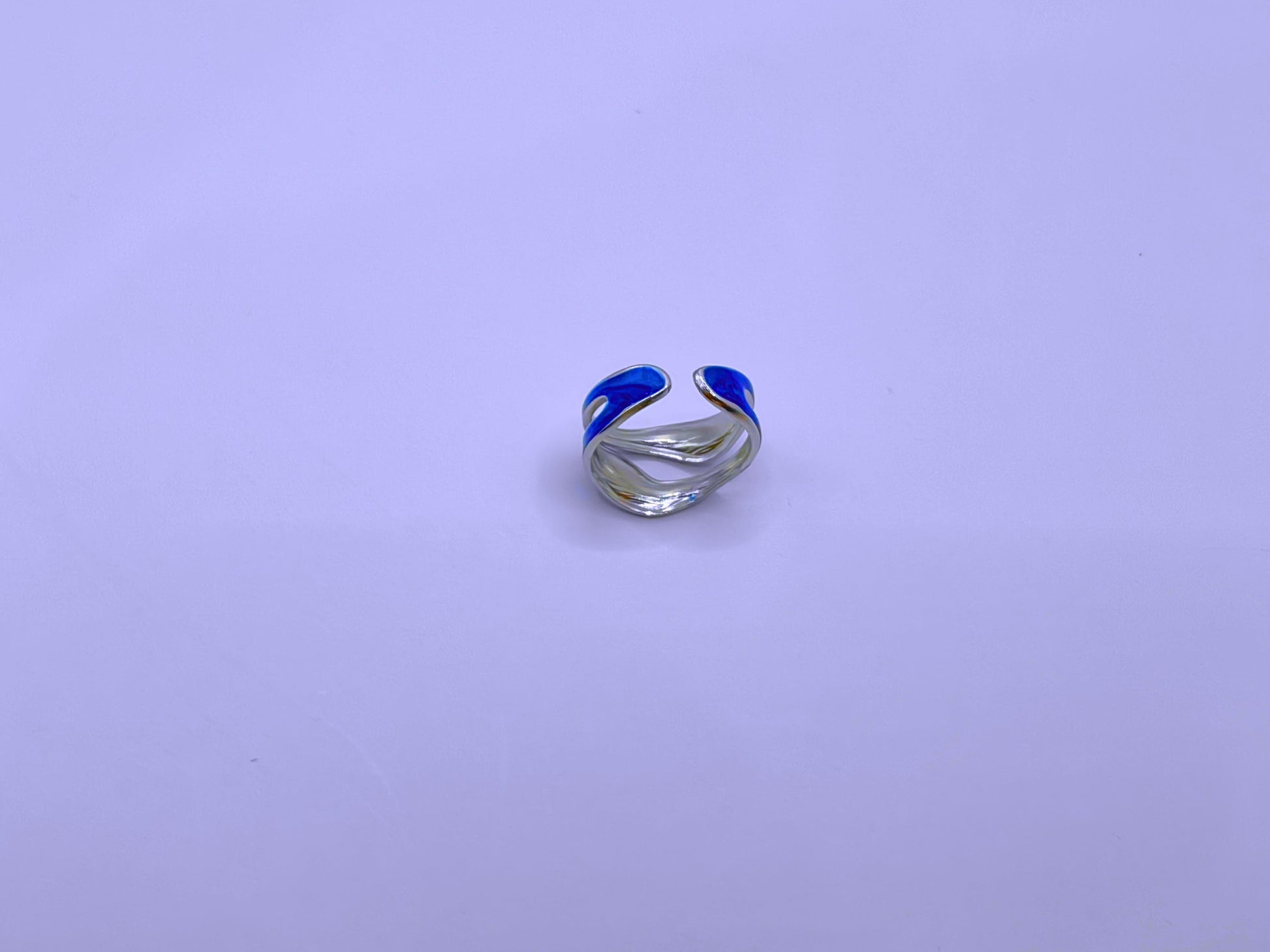 RB0006-10 Anillo Acero Inoxidable Epoxica Chapa Oro 10k Calenbi Calenbi Joyería