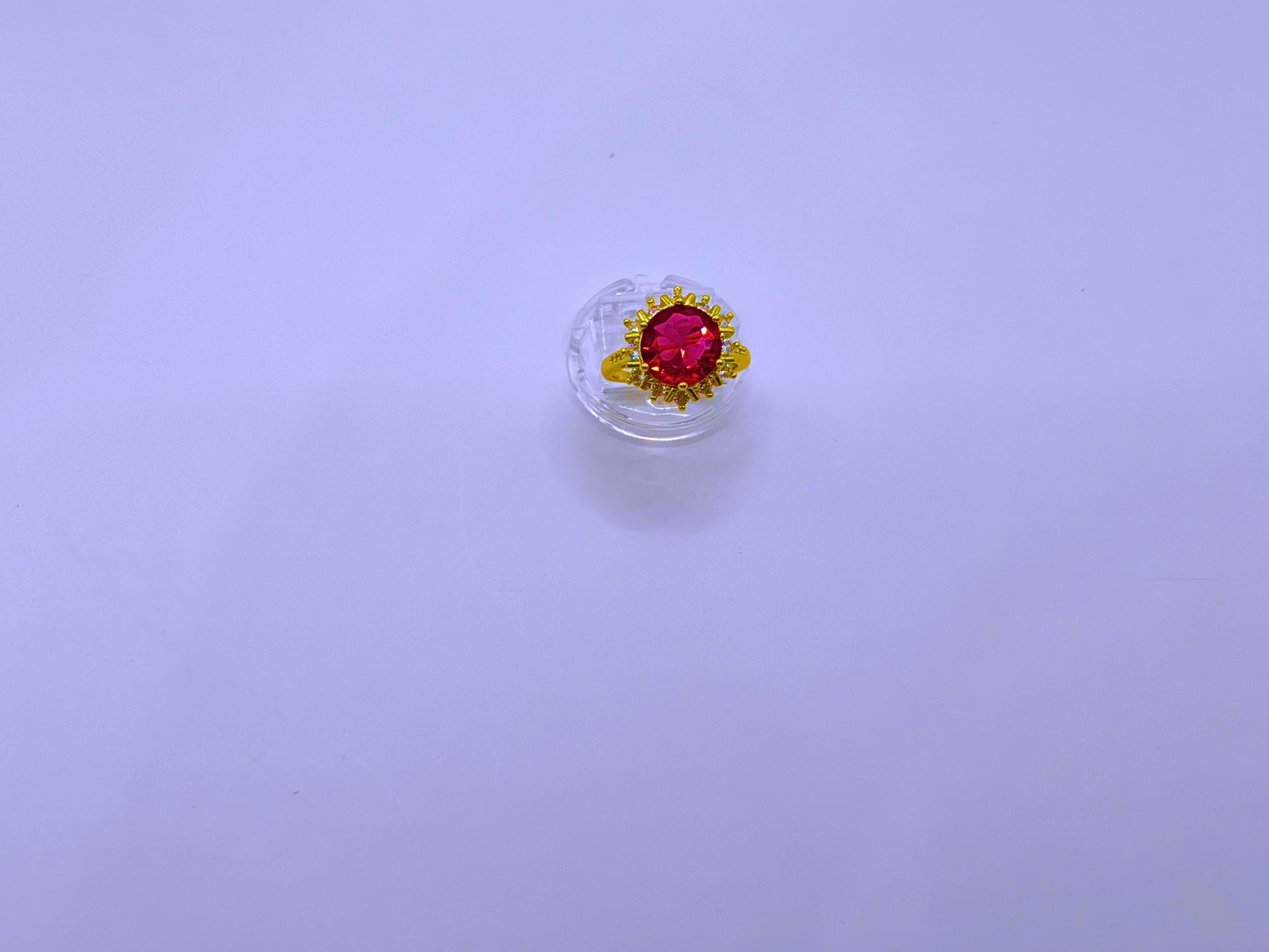 RB0013 - Anillo Cobre Copo Nieve Ajustable Chapa Oro 10K Calenbi Calenbi Joyería