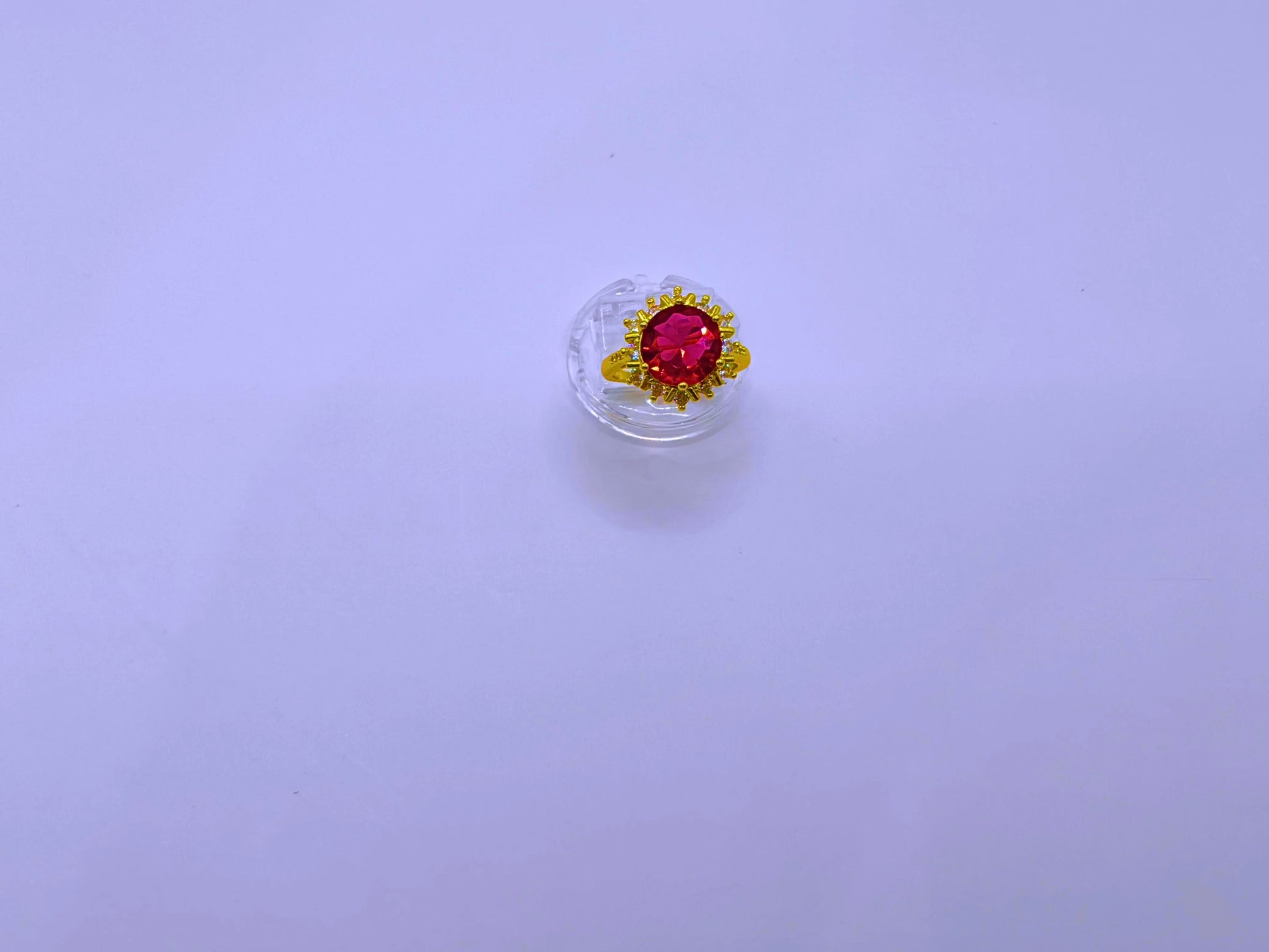 RB0013 - Anillo Cobre Copo Nieve Ajustable Chapa Oro 10K Calenbi Calenbi Joyería