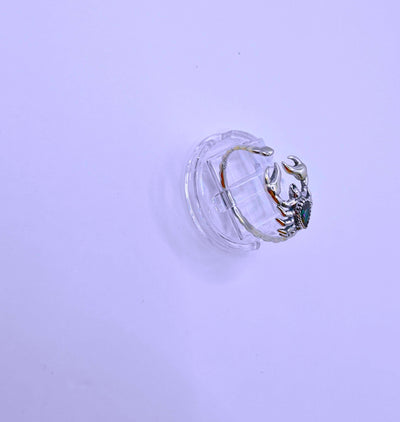 SR0044 - Anillo S925 Ley "Alacrán" Circonita Morada Ajustable Calenbi Calenbi Joyería