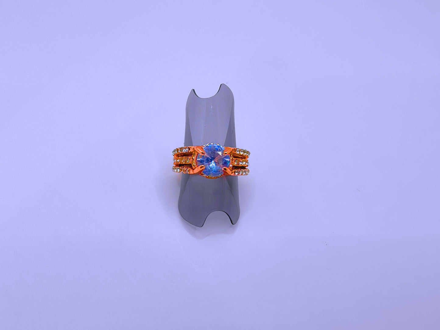 RB0001,02,03 - Anillo Cobre Moderno Circonita Cubica Chapa Oro 14k Calenbi Calenbi Joyería