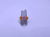 RB0001,02,03 - Anillo Cobre Moderno Circonita Cubica Chapa Oro 14k Calenbi Calenbi Joyería