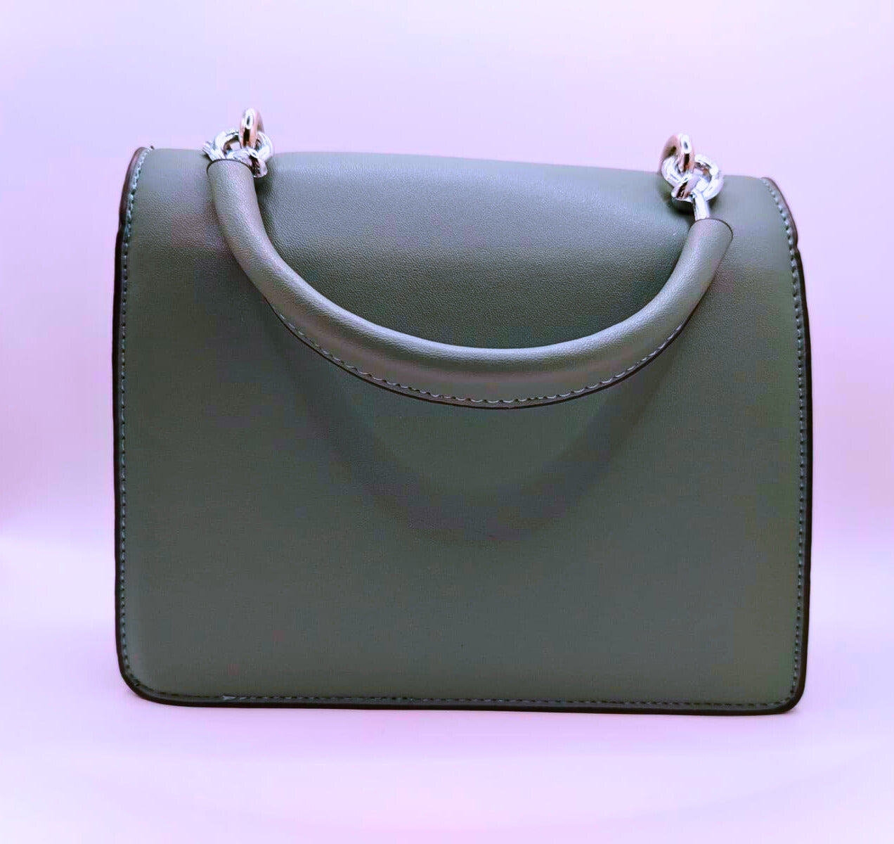 BG0002 - Bolsa Hombro Pequeña Cuero Verde Calenbi