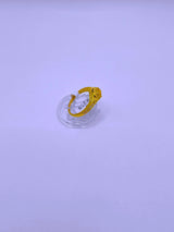 SR0017 - Anillo S925 Esterlina "Compromiso 2" Circonita Amarilla Chapa Oro 14k Cerrado Calenbi Calenbi Joyería
