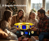 Anillo S925 Ley Circonita Azul y Blanca Chapa Oro 10k