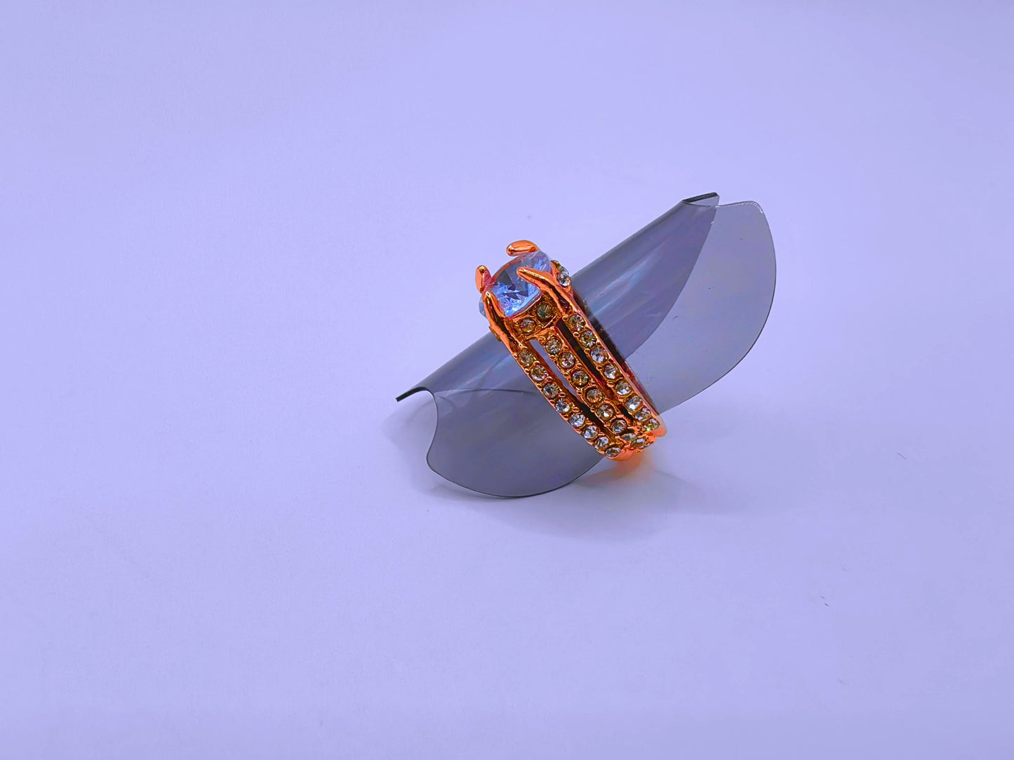 RB0001,02,03 - Anillo Cobre Moderno Circonita Cubica Chapa Oro 14k Calenbi Calenbi Joyería