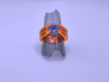 RB0001,02,03 - Anillo Cobre Moderno Circonita Cubica Chapa Oro 14k Calenbi Calenbi Joyería