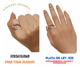 Anillo S925 Ley "Pez Koi Rojo" Ajustable Calenbi