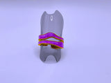 RB0006-10 Anillo Acero Inoxidable Epoxica Chapa Oro 10k Calenbi Calenbi Joyería