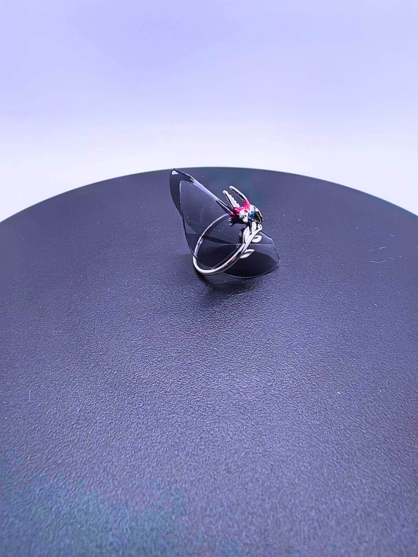 SR0018 - Anillo S925 Ley Colibrí Recina Epoxica Ajustable Calenbi