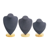 Exhibidor De Collar Joyería Gris Oscuro Grade