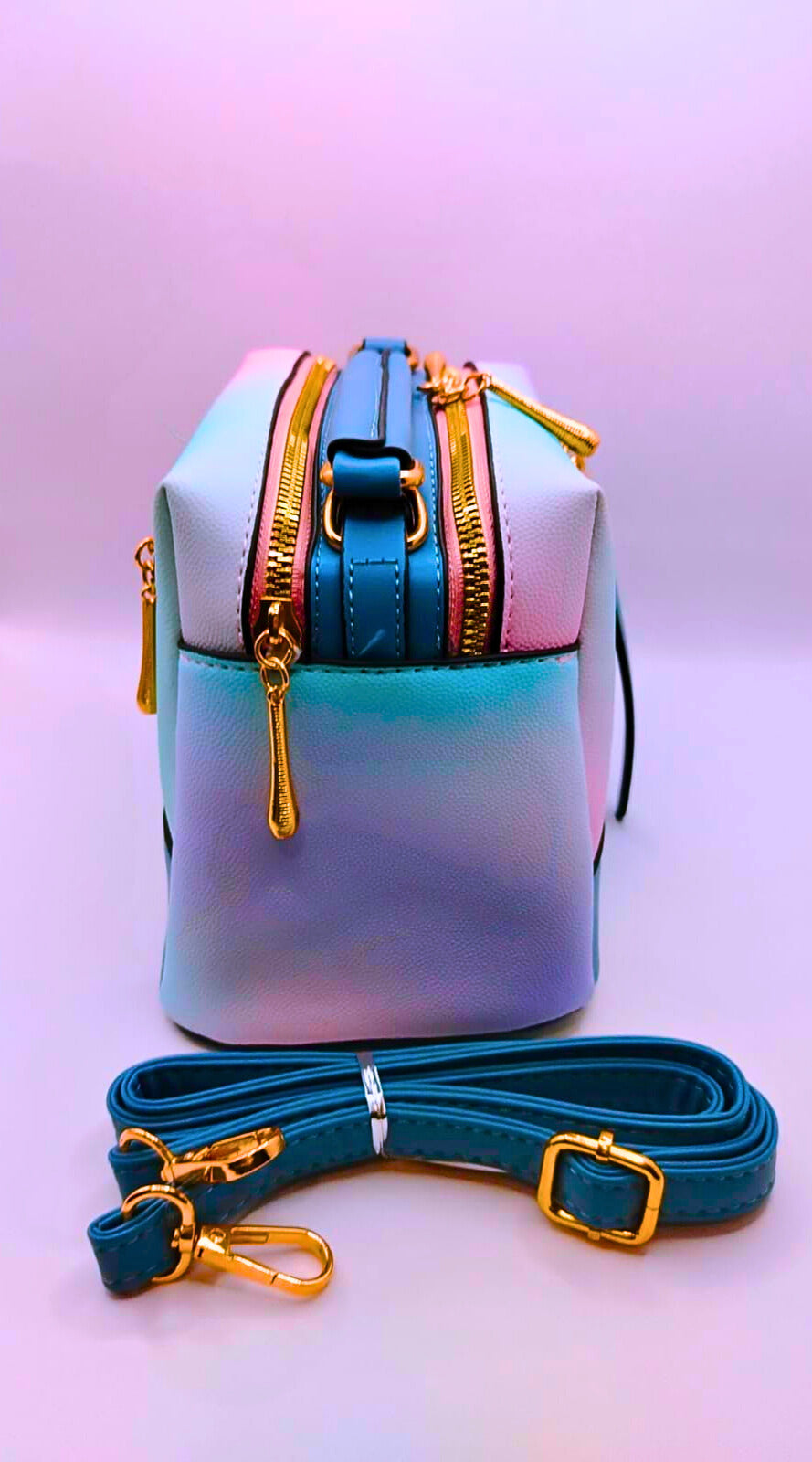 BG0004 - Bolsa Pequeña Hombro Azul Multicolor Calenbi