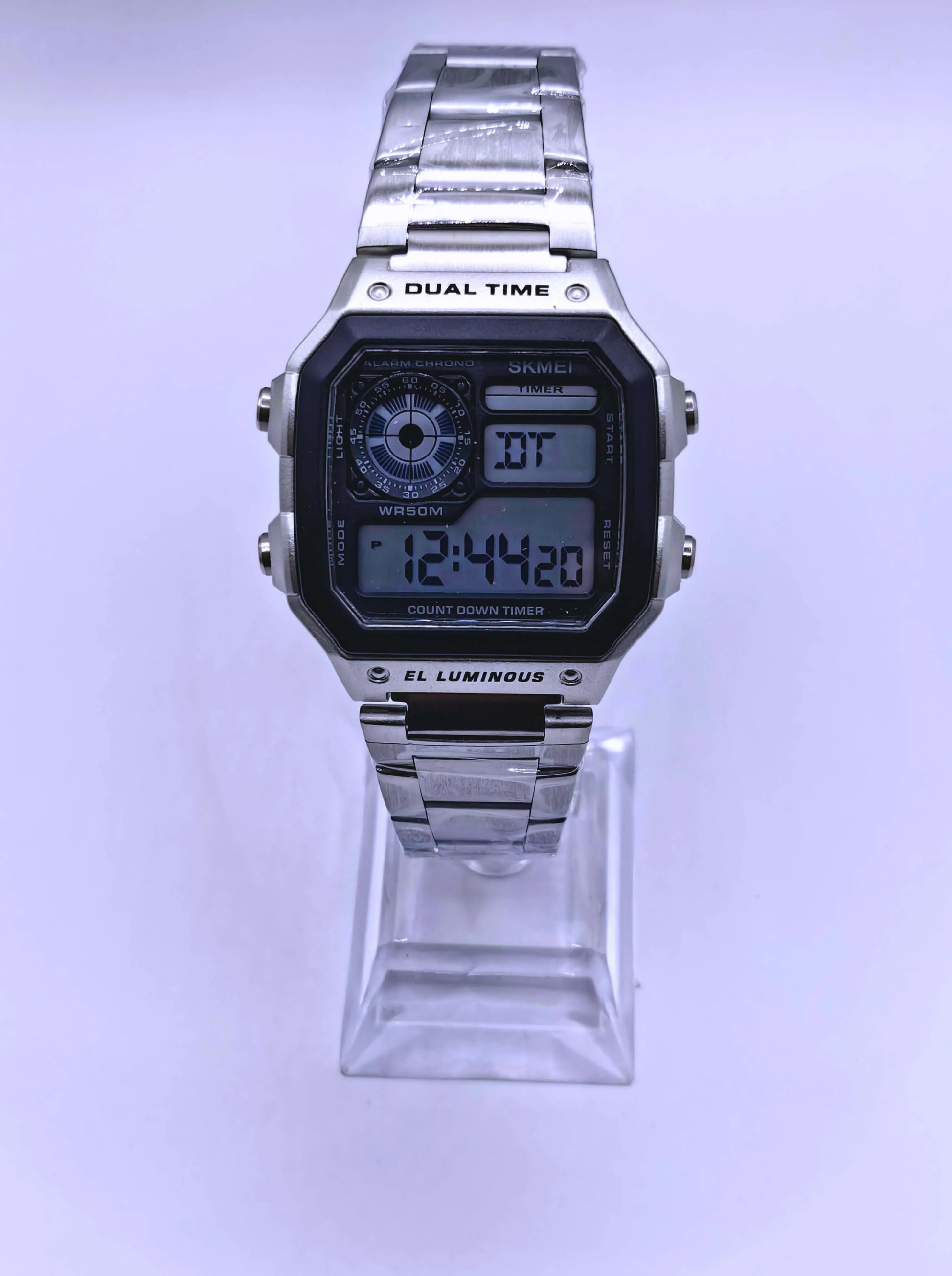 WA0007 - Reloj Digital Acero inoxidable Plata SKMEI Calenbi Joyería