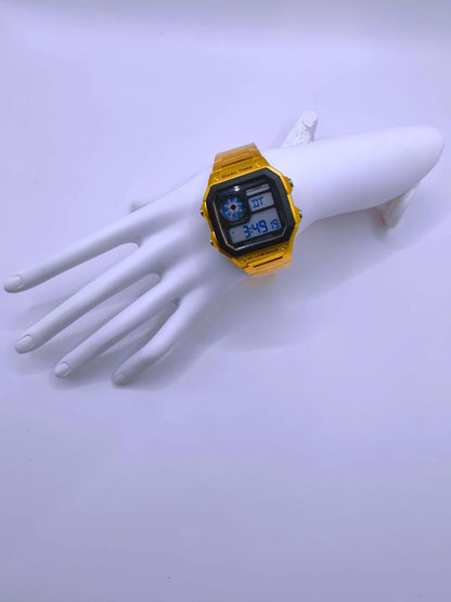 WA0006 - Reloj Digital Acero inoxidable Dorado SKMEI Calenbi Joyería
