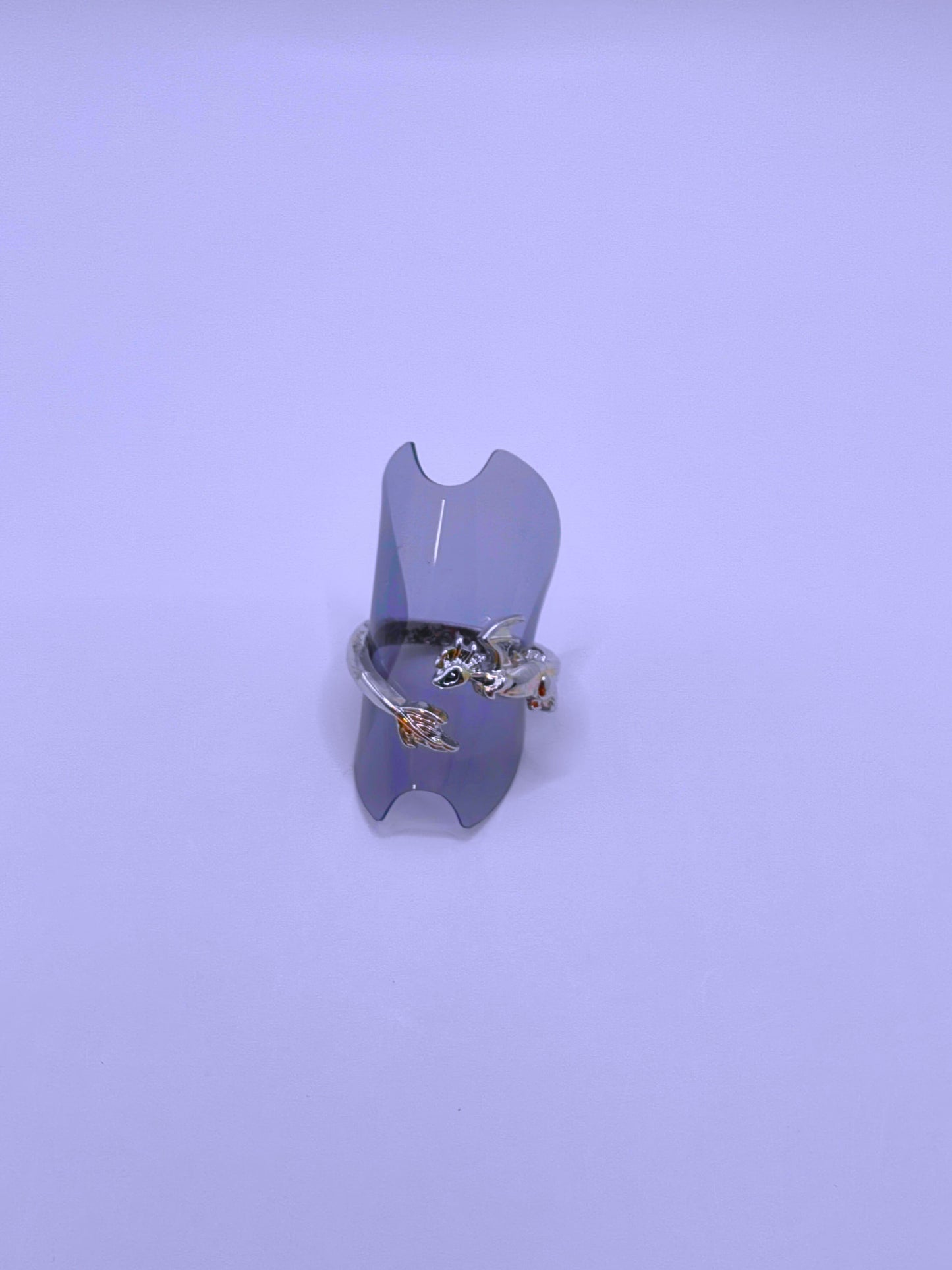 RB0018 - Anillo Zinc Dragón Plateado Ajustable Calenbi Calenbi Joyería