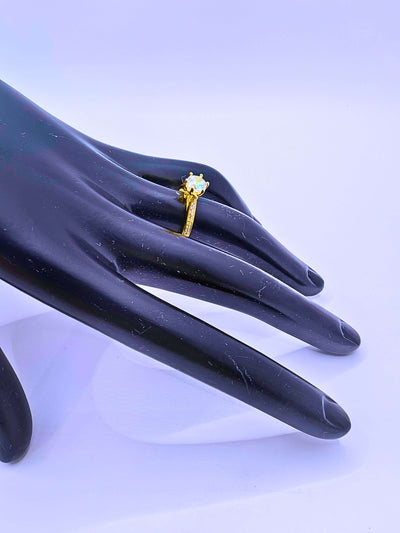 Anillo Plata Ley 925 Chapa Oro 14k Calenbi - SR0050