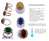 Anillo S925 Ley "Sello Real" Circonita Cubica Ajustable Calenbi