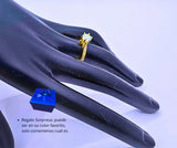 Anillo Plata Ley 925 "Compromiso 3" Chapa Oro 14k Calenbi