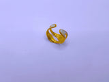 RB0006-10 Anillo Acero Inoxidable Epoxica Chapa Oro 10k Calenbi Calenbi Joyería