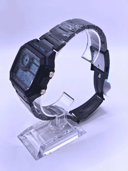 WA0008 - Reloj Digital Acero inoxidable Negro SKMEI Calenbi Joyería