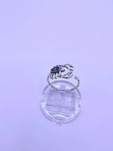 SR0044 - Anillo S925 Ley "Alacrán" Circonita Morada Ajustable Calenbi Calenbi Joyería