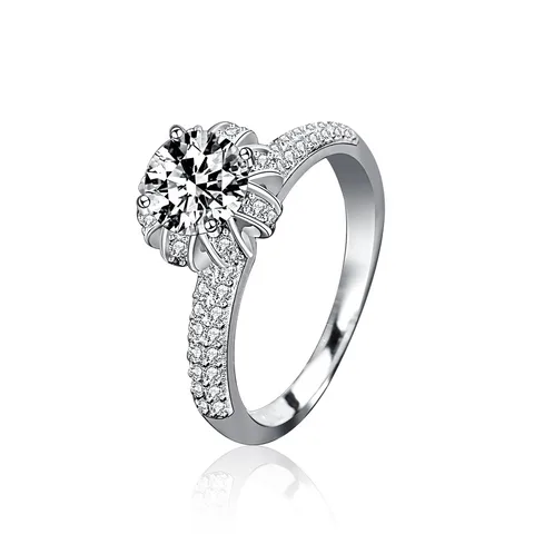 SR0068 - Anillo S925 Esterlina MOISSANITA Cerrado "Compromiso 3" Calenbi