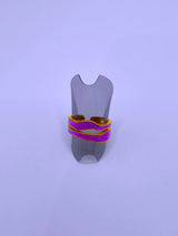 RB0006-10 Anillo Acero Inoxidable Epoxica Chapa Oro 10k Calenbi Calenbi Joyería