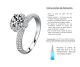 Anillo Plata Esterlina 925 "Compromiso 1" Moissanita Cerrado Calenbi