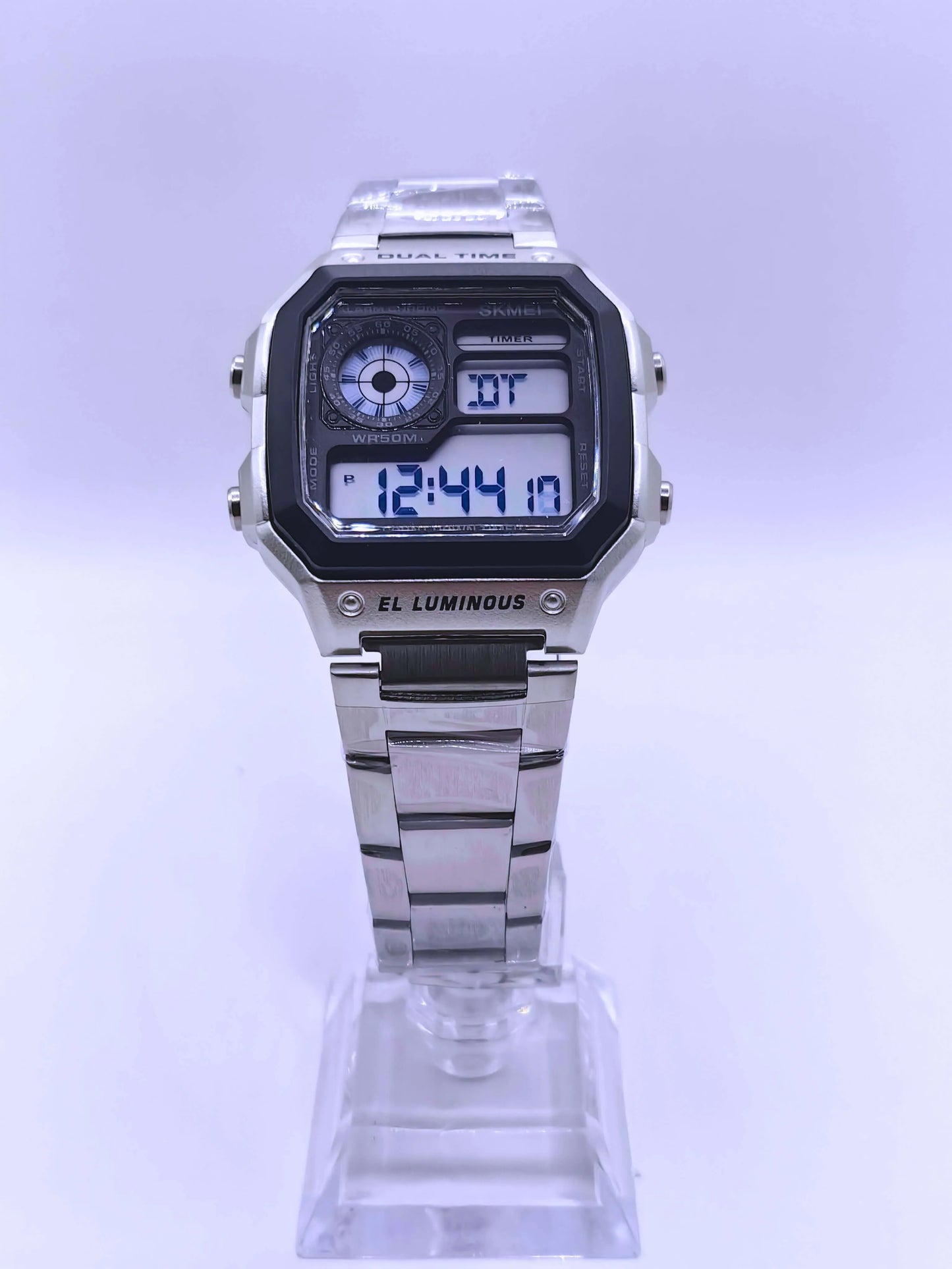 WA0007 - Reloj Digital Acero inoxidable Plata SKMEI Calenbi Joyería