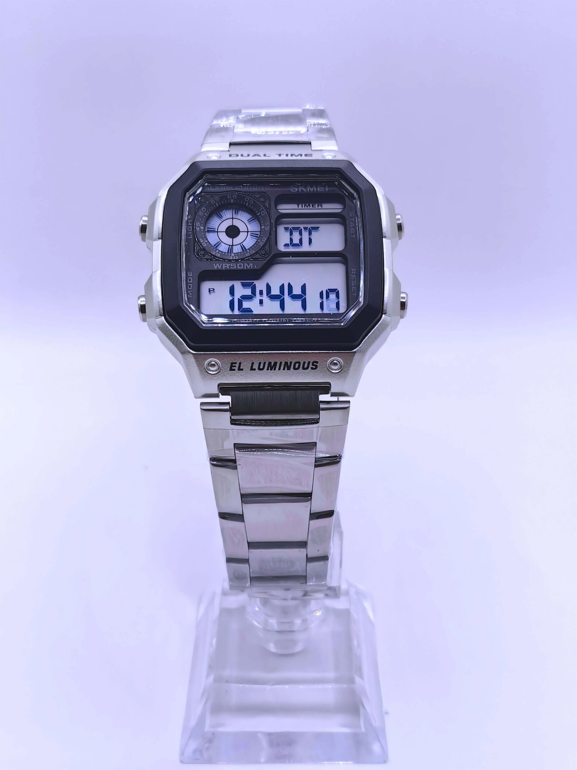 WA0007 - Reloj Digital Acero inoxidable Plata SKMEI Calenbi Joyería