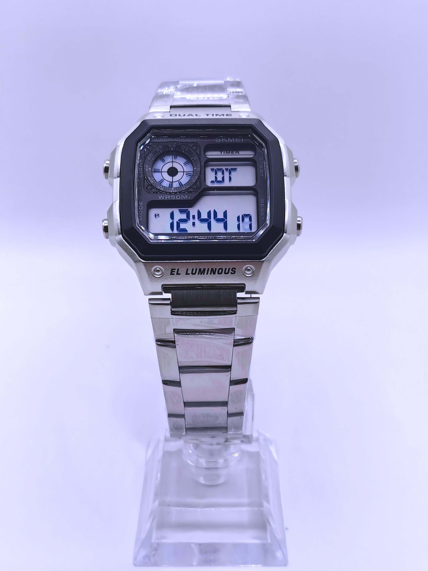 WA0007 - Reloj Digital Acero inoxidable Plata SKMEI Calenbi Joyería