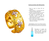 Anillo Plata De Ley 925 Flor Chapa Oro 10k Calenbi