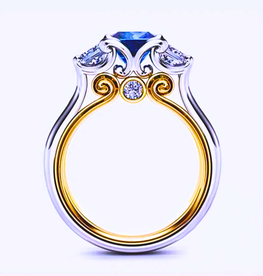 Anillo Plata Esterlina 925 | Realeza Azul - Calenbi SR0056