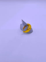 BN0002 - Anillo Cobre Grabado Flor Chapa Oro 14k Ajustable Calenbi Calenbi Joyería