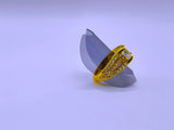 RB0001,02,03 - Anillo Cobre Moderno Circonita Cubica Chapa Oro 14k Calenbi Calenbi Joyería