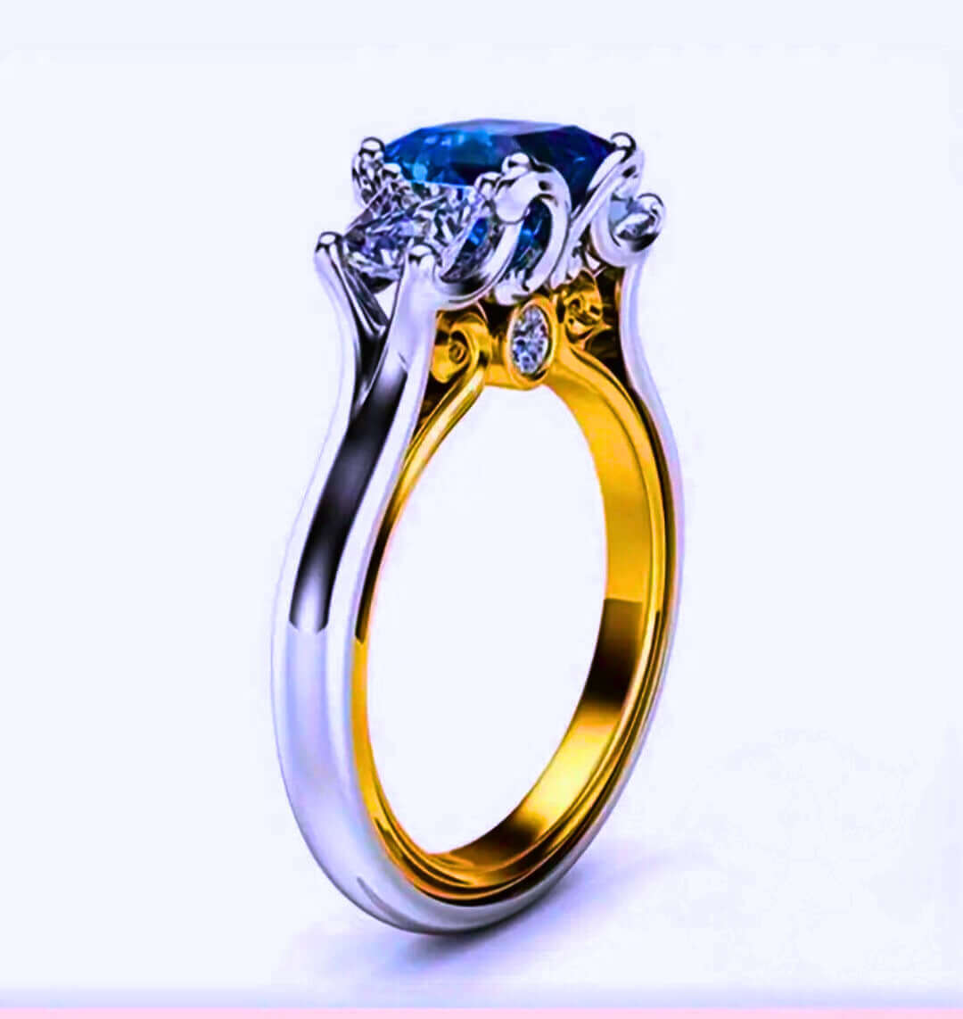 Anillo Plata Esterlina 925 | Realeza Azul - Calenbi SR0056