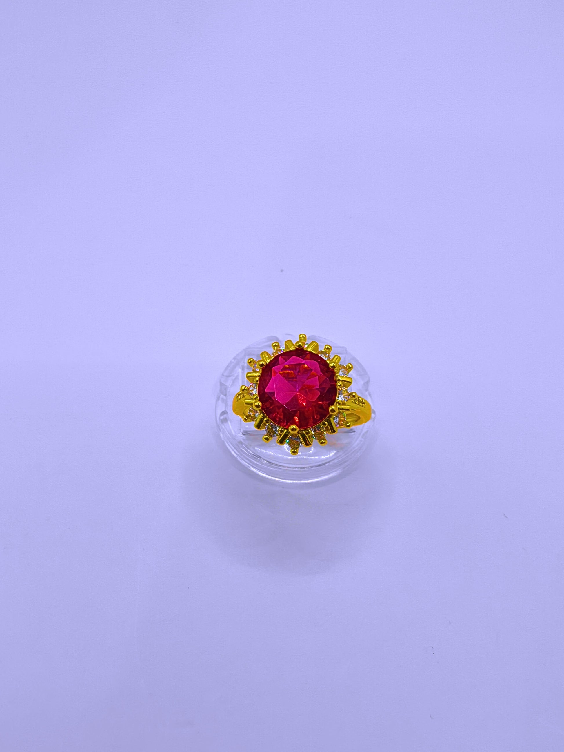 RB0013 - Anillo Cobre Copo Nieve Ajustable Chapa Oro 10K Calenbi Calenbi Joyería