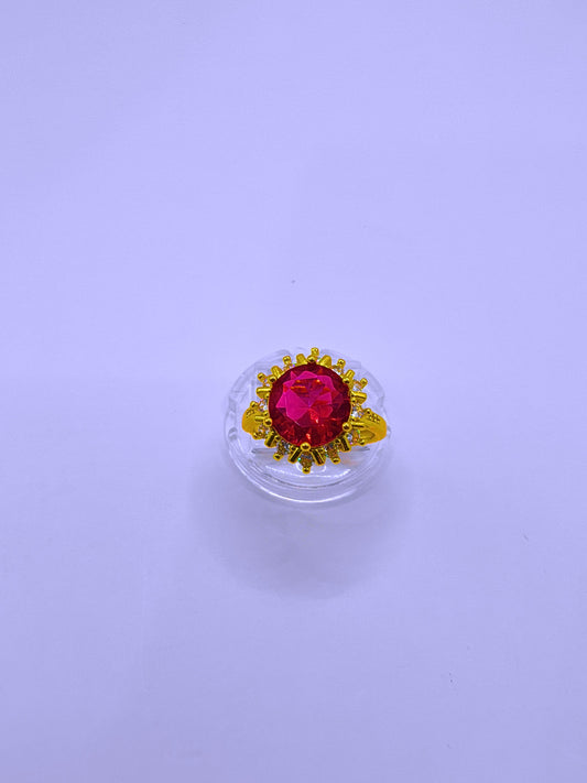 RB0013 - Anillo Cobre Copo Nieve Ajustable Chapa Oro 10K Calenbi Calenbi Joyería